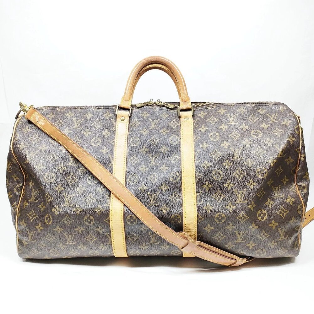 Authentic Louis Vuitton Keepall Bandoulière 55 Monogram Duffle/Travel Bag
